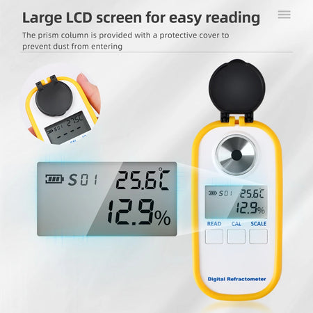Digital Sugar Refractometer &ndash; Wide Brix Range 0-94 Percent