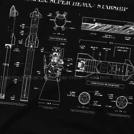 Super Heavy Starship SpaceX Raptor Vintage Gothic T-Shirt for Men