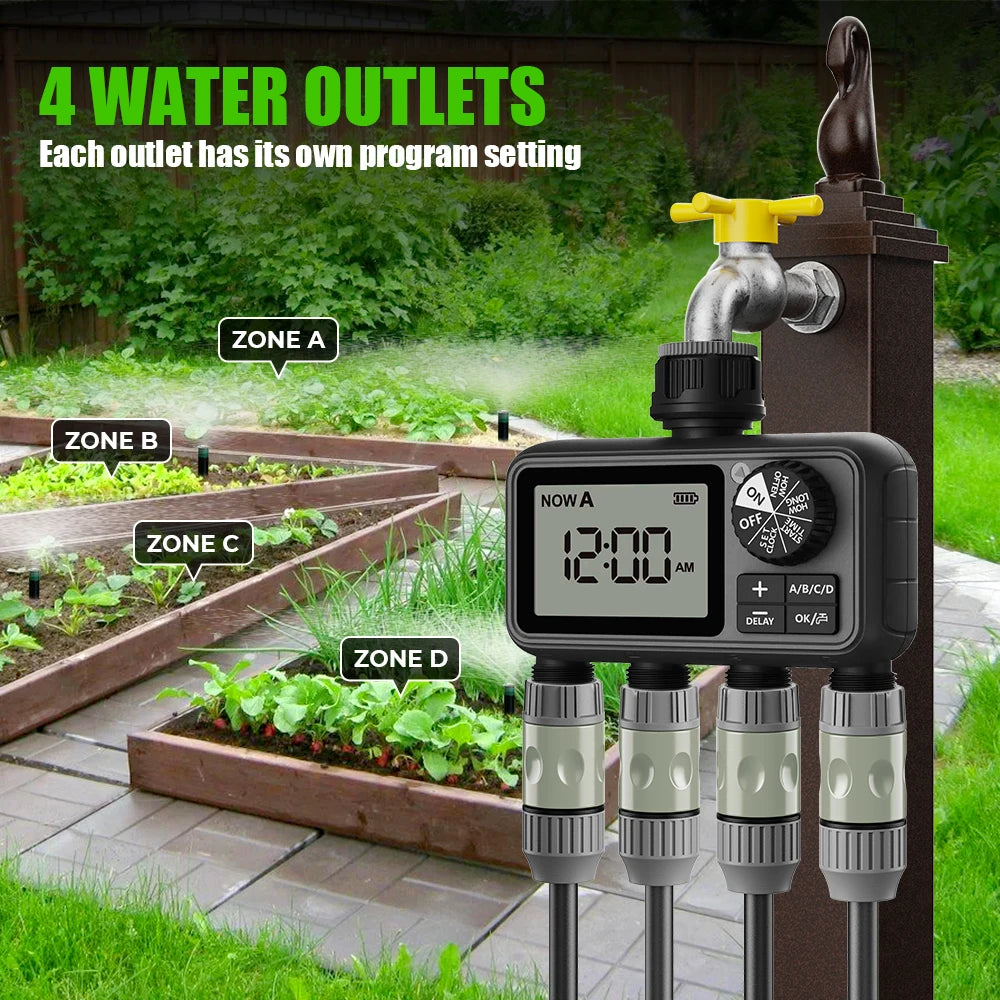 Eshico HCT-M09 &ndash; 4 Zone Smart Irrigation Timer System
