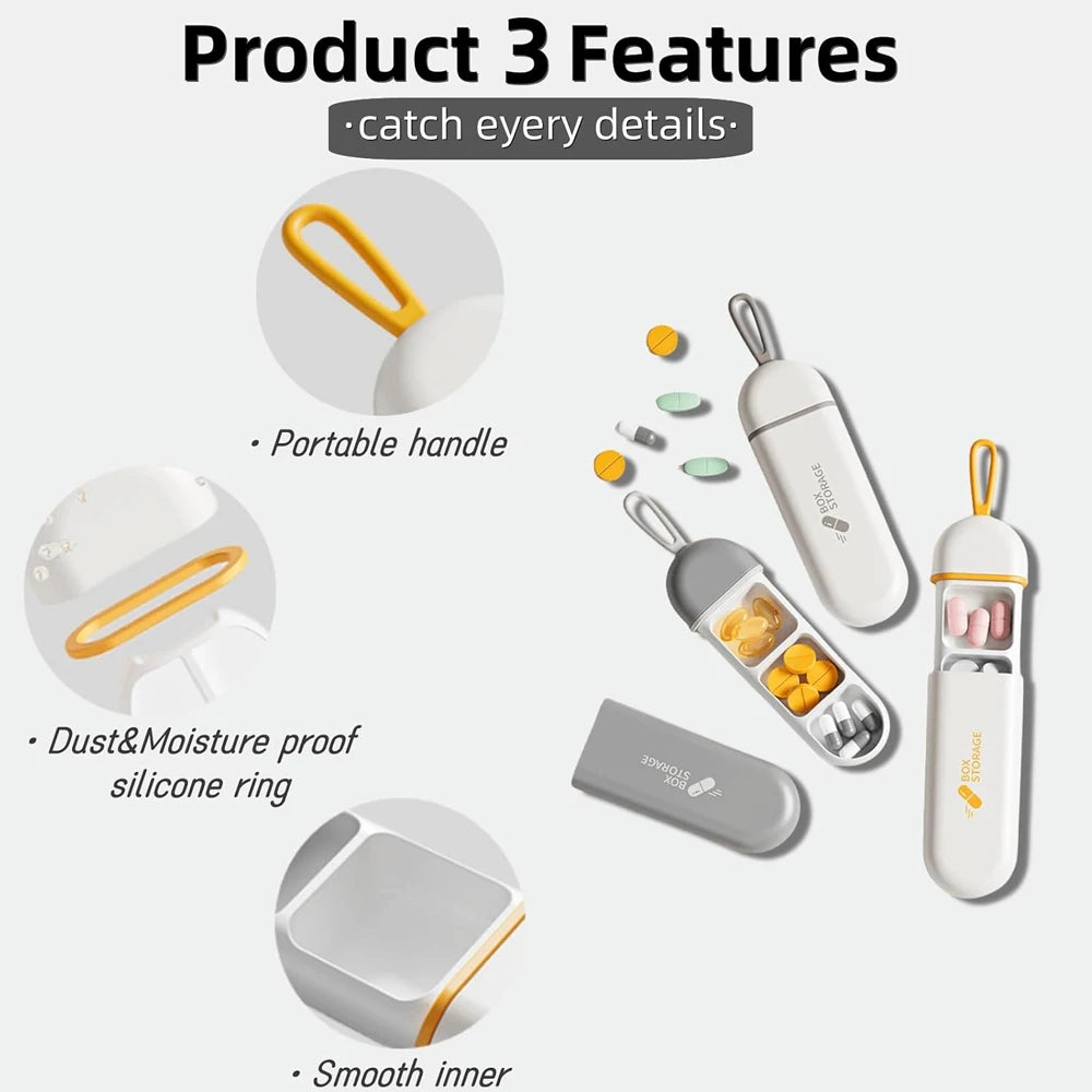 Portable Mini Pill Case &ndash; Waterproof Travel Organizer for Daily Medication