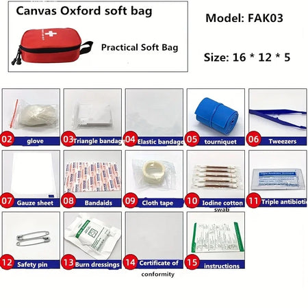 Emergency Car Mounted Civil Defense Kit &ndash; All Weather Ready FAK03