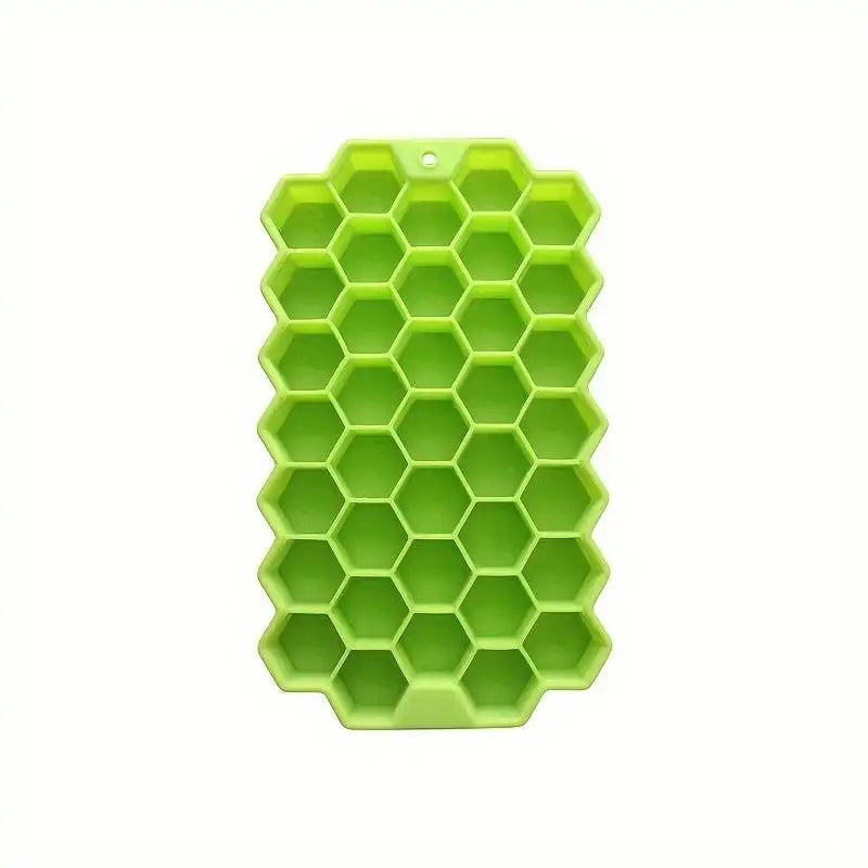 Silicone Ice Cube Trays &ndash; Eco-Friendly Honeycomb Design Green