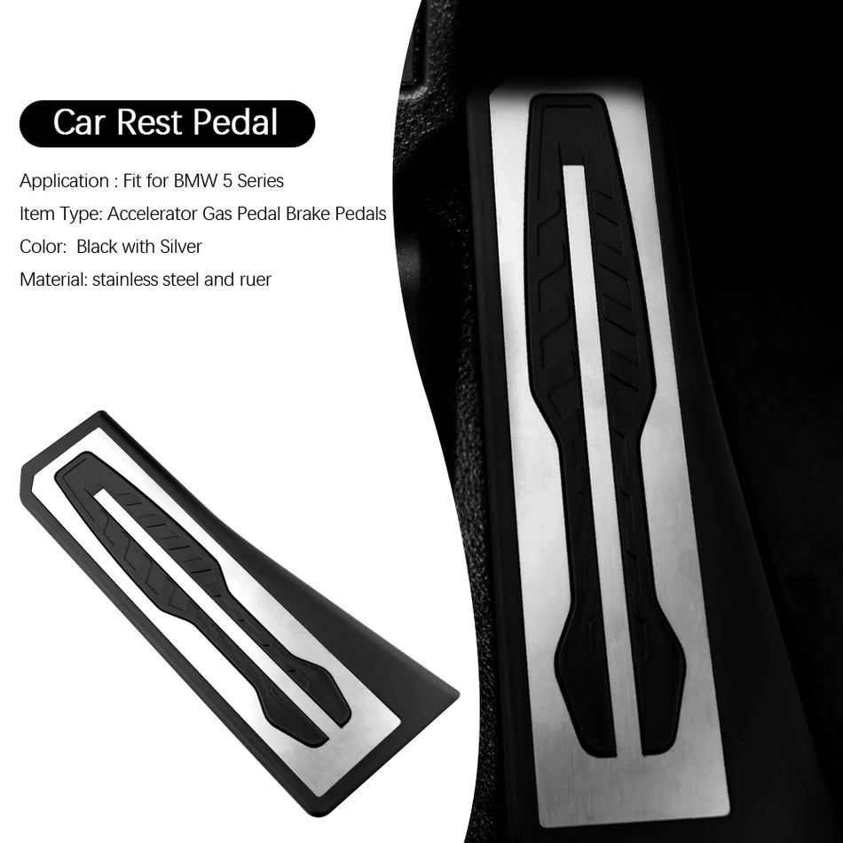 Pedalo dangtelių rinkinys BMW 5 serijos F10 F11 2011-2017 nerūdijantis plienas ir guma neslystantis