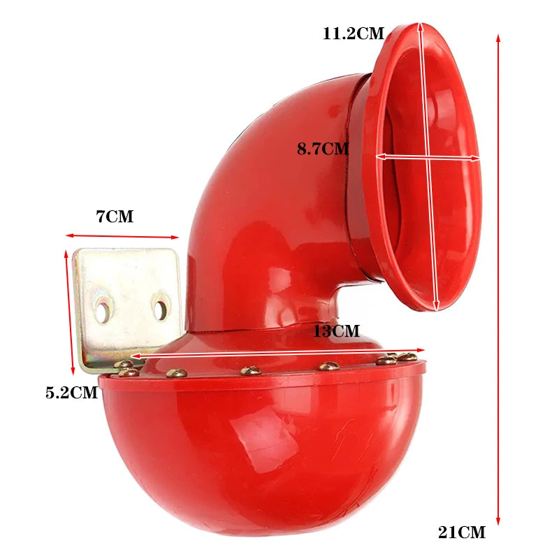 Bocina de coche 12V 200dB, bocina Red Bull, metal ABS, ruidosa para coches, camiones, motocicletas