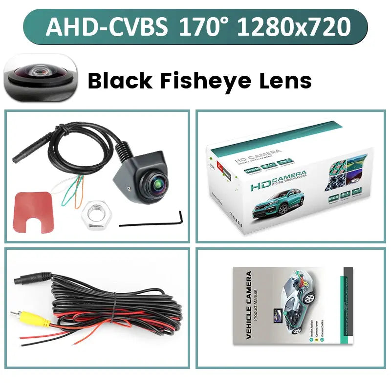 GreenYi 360° Adjustable AHD 1920x1080 Car Rear View Camera Mini Side/Front/Backup 170° Fisheye Lens Night Vision Vehicle Reverse by InterCyprus Trading Ltd