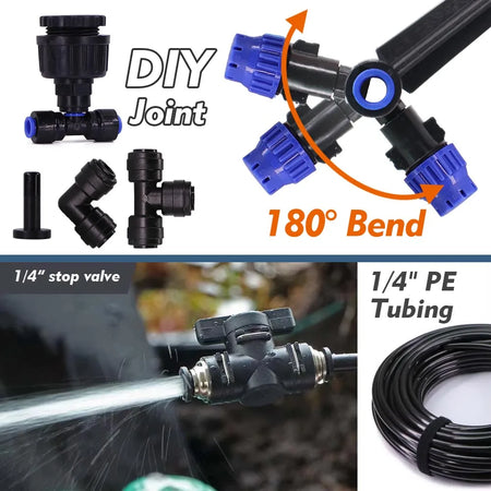 Adjustable 8-Hole Dripper Garden Irrigation Kit | RBCFHI