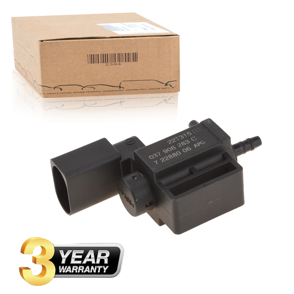 Išmetimo kontrolės solenoido vožtuvas Audi A3 A4 A5 A6 TT 037906283C 2 kontaktų elektrinis vožtuvas