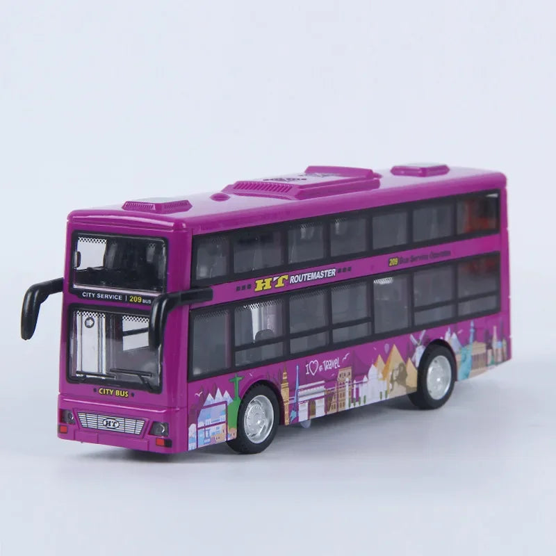 Double-Decker Bus Diecast &ndash; Pull-Back Action Vehicle