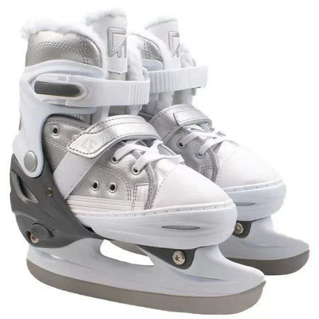 SMVP Adjustable Ice Skates &ndash; Perfect for Beginners and Kids WHITE / 30-33