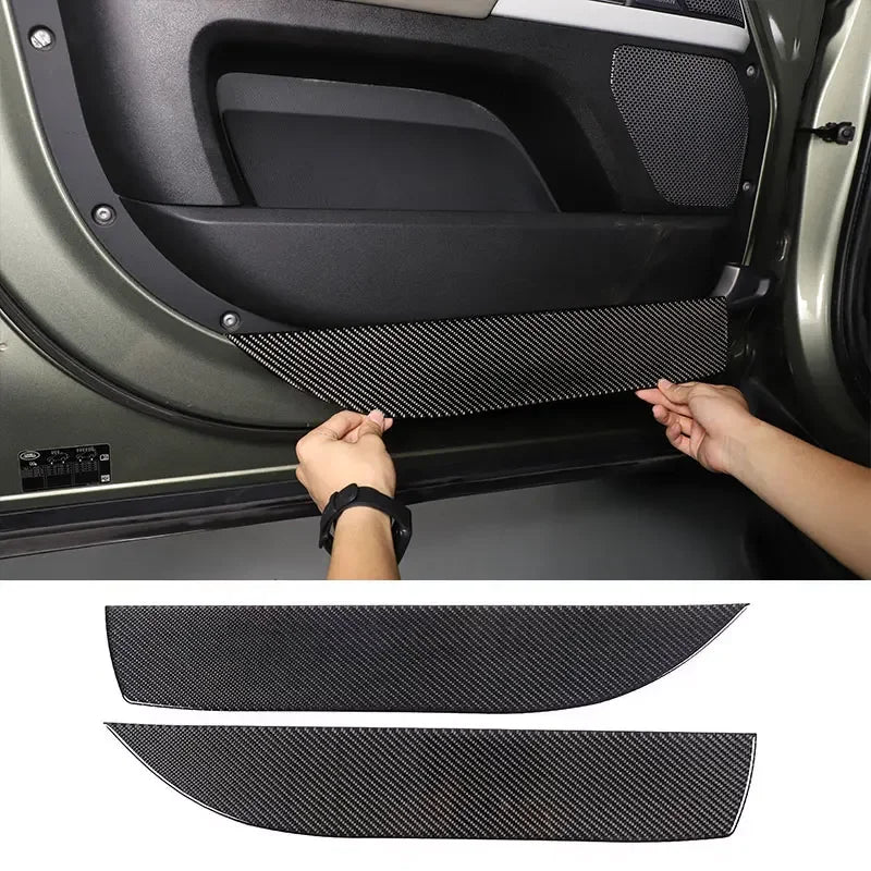 Наклейка на дверную панель Land Rover Defender 110 из мягкого углеродного волокна