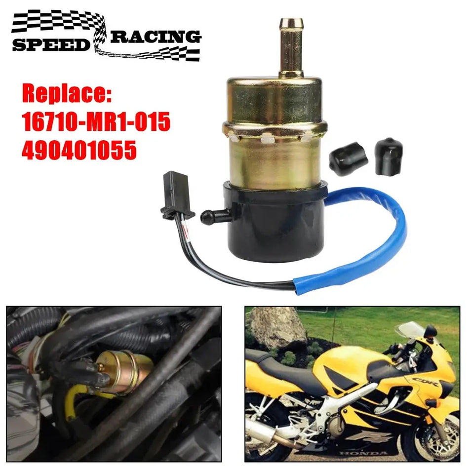 490401055 Motorcycle Fuel Pump 12V For Honda CBR600F XRV750 VT600C Shadow VT750 VFR750F Motorbike Oil Pump Replace 16710-MR1-015 by InterCyprus Trading Ltd