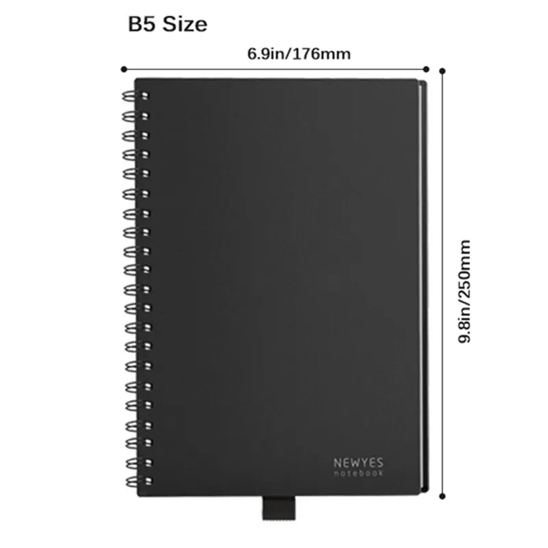 Reusable Notebook with Cloud Storage - Erasable, Waterproof, Smart Diary in A4/A5/A6 PP-B5 Size