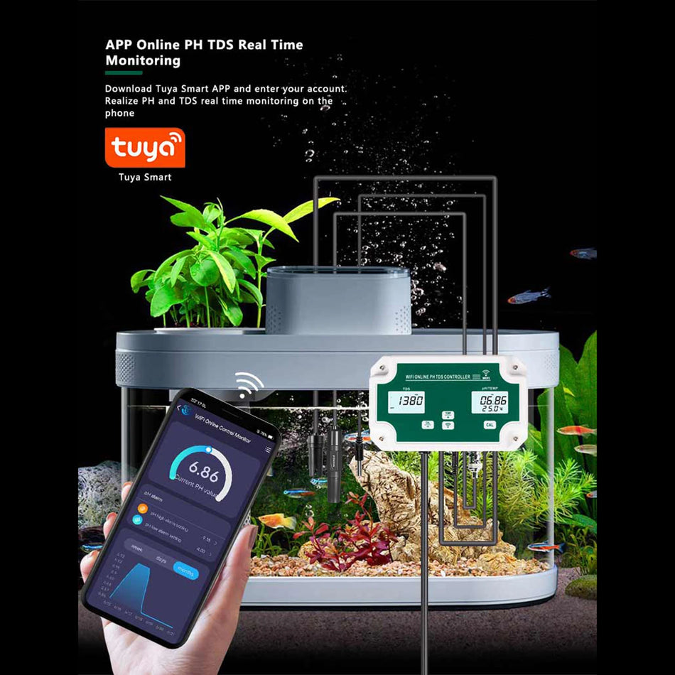 3in1 WiFi Ανιχνευτής Ποιότητας Νερού PH TDS Θερμοκρασίας Ενυδρείου