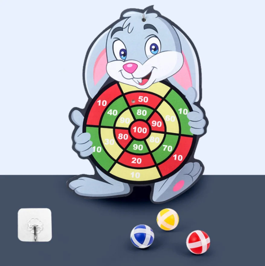 Cartoon Animal Dart Board for Kids - Montessori Sticky Ball Game