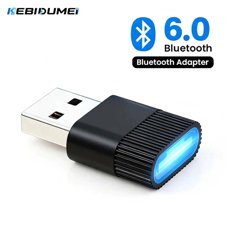 USB Bluetooth 6.0 -sovitin langaton audio-dongle PC:lle ja kannettaville tietokoneille