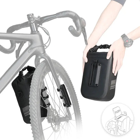 Rhinowalk 2 PCS Bike Quick Release Front Fork Bag 4L/6L Waterproof Cycling Electric Scooter Vehicle Bag Storage Accessory by InterCyprus Trading Ltd