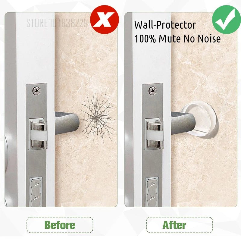KAK 2Pc Silicone Door Stopper Self Adhesive Wall Protector