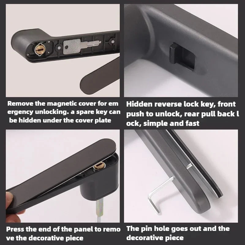 Ecological Magnetic Handle Door Lock 046 - Silent Operation