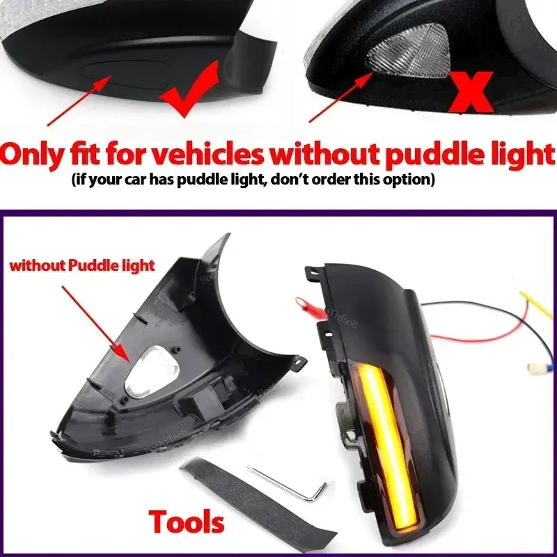 2x Dynamic Blinker LED Turn Signal Light Indicator Side Mirror Lamp For Volkswagen VW Tiguan 5N Sharan 7N Seat Alhambra 7N by InterCyprus Trading Ltd