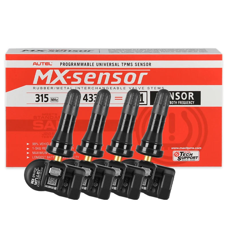 Autel MX-Sensor &ndash; 2in1 TPMS Replacement 433MHz 315MHz Rubber 4pcs / GERMANY