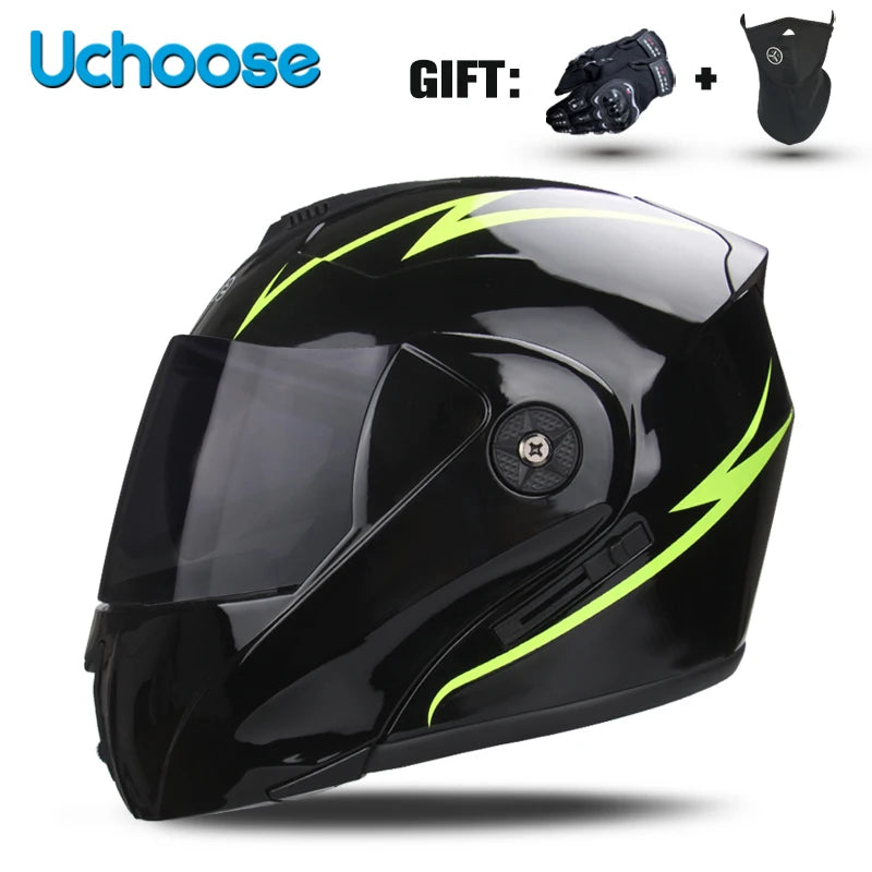 Uchoose Double Lens Modular Flip Helmet &ndash; DOT Certified