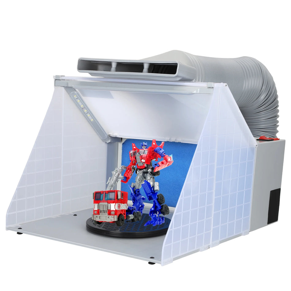 Cabina de pulverización con aerógrafo para modelismo, filtro y extracción 220V