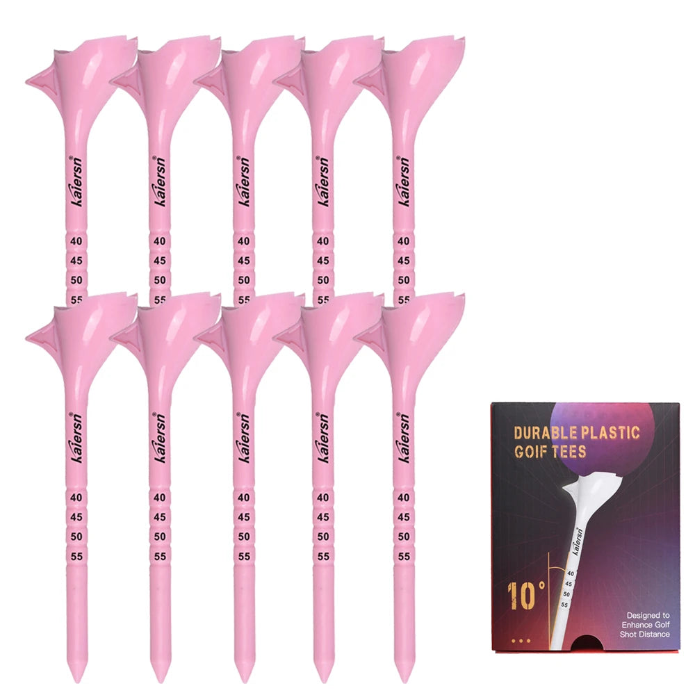 Kaiersn Golf Tees 10Pcs &ndash; Enhanced Shot Distance Design Pink