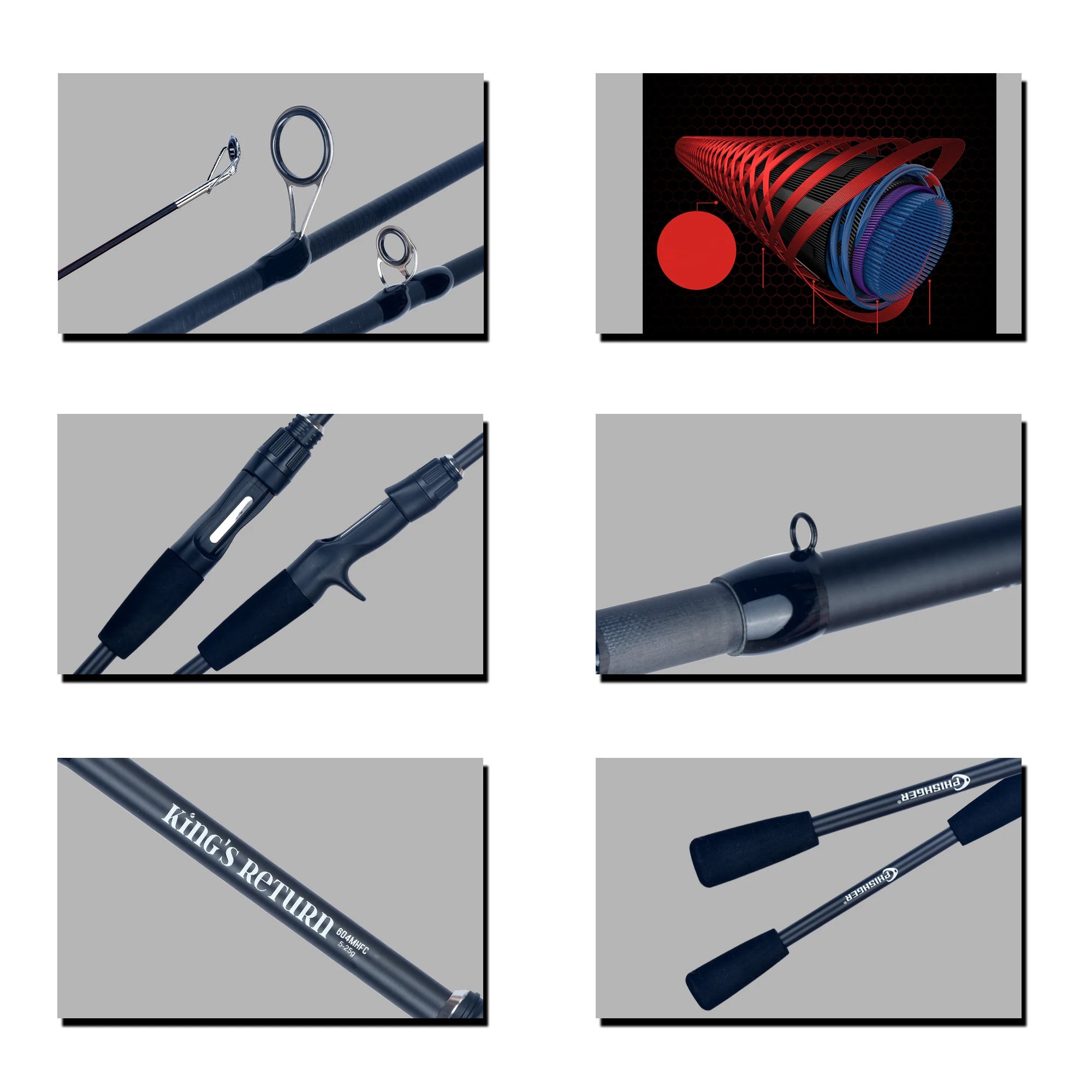 PHISHGER Travel Carbon Fishing Rod - Ultralight &amp; Portable