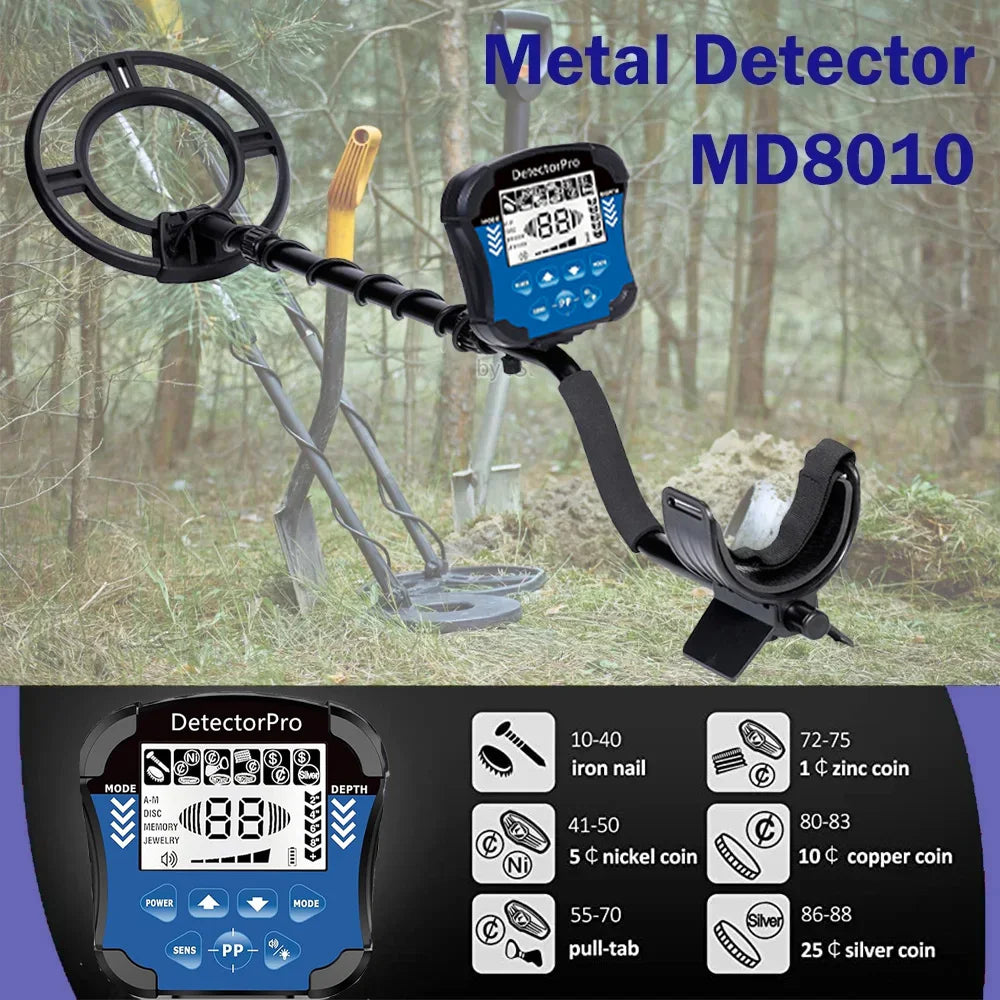 MD8010 Metal Detector &ndash; High Accuracy Treasure Finder