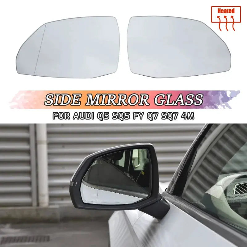 For Audi Q5 Q5L SQ5 FY 2018-23 Q7 SQ7 4M 2018-2022 Left Right Mirror Glass Wide angle Car Exterior parts by InterCyprus Trading Ltd
