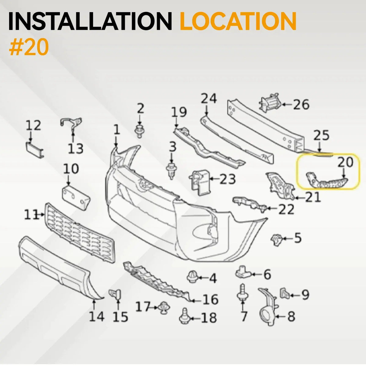2Pcs Front Bumper Mounting Brackets TO1043126 TO1042126 for Toyota 4Runner 2014-2024, Left Right Driver Passenger Support by InterCyprus Trading Ltd
