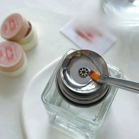 Nail glass bottle press funnel press type alcohol bottle nail remover water empty bottle cleaning liquid crystal hydraulic 180ml by InterCyprus Trading Ltd