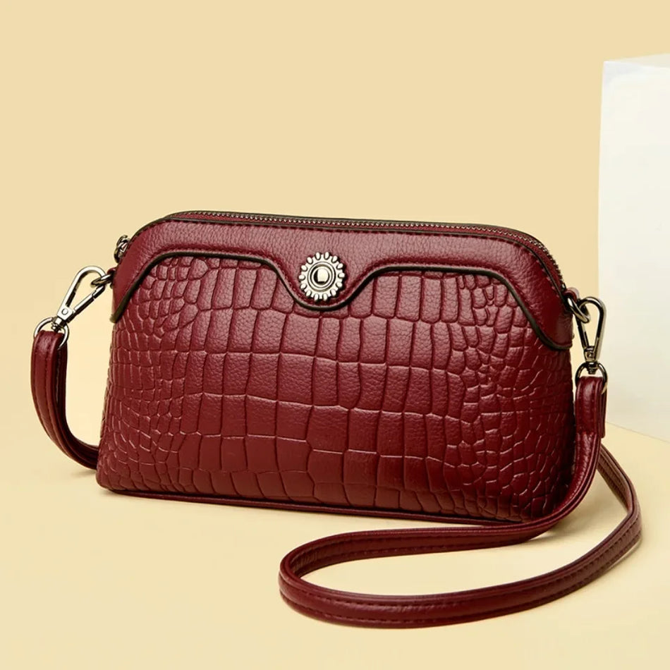 Borsa a tracolla piccola in pelle morbida per donna, borsa a tracolla di alta qualità per pendolari