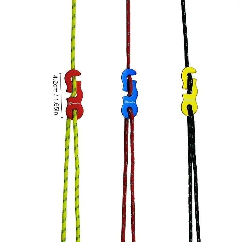Reflective Outdoor Tent Ropes with Buckles - Durable, Multi-functional Safety Accessories