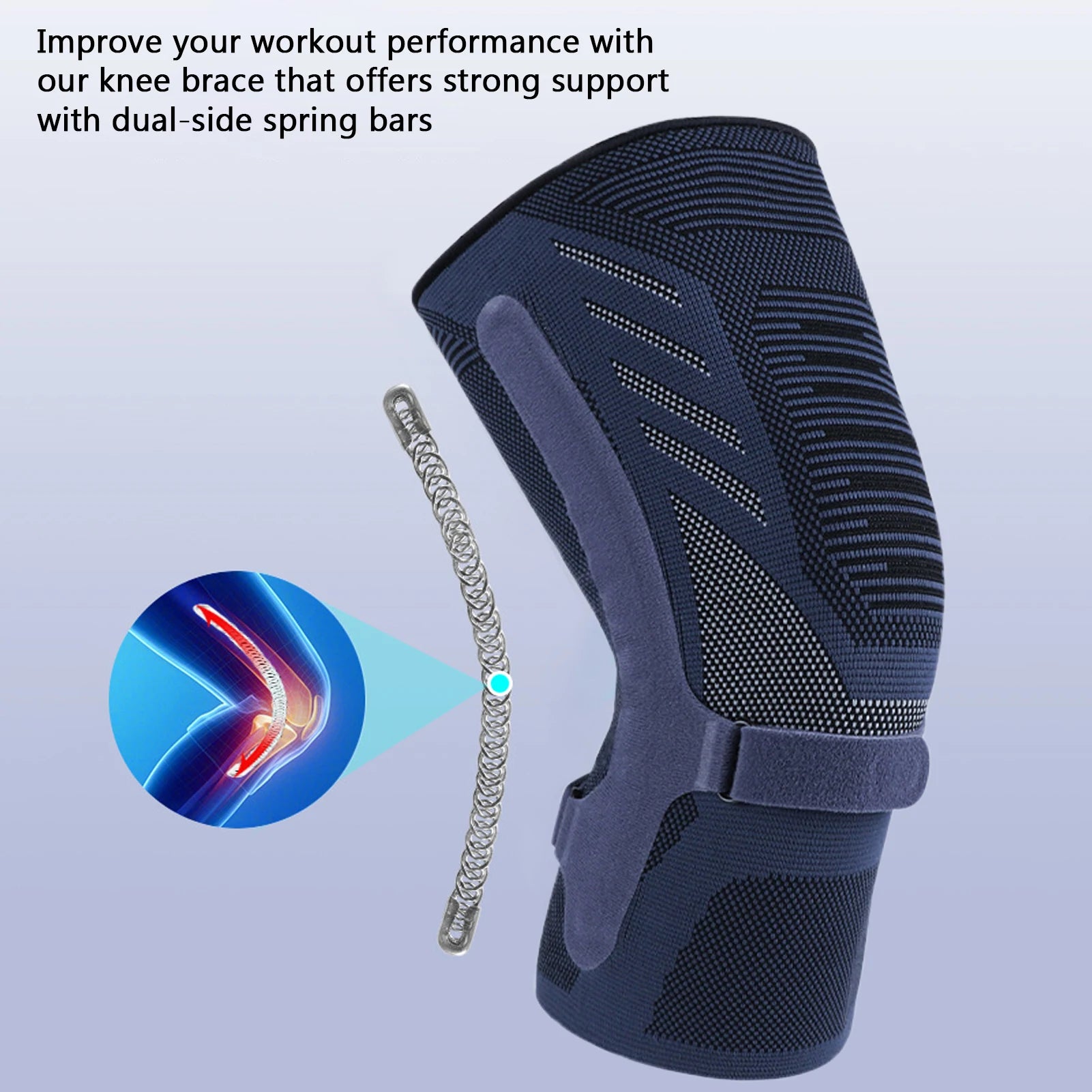 Compression Knee Brace &ndash; Dual-Side Spring Stabilizers