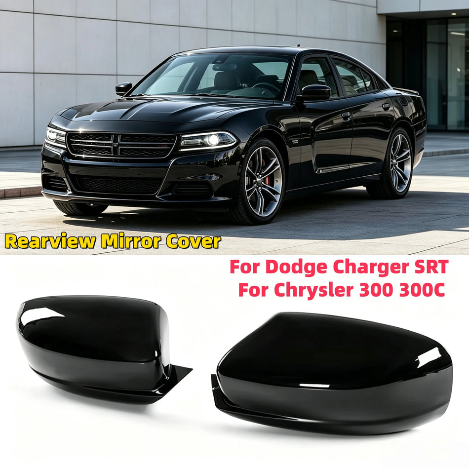 Door Mirror Cover Carbon Look For Dodge Charger SRT Chrysler 300