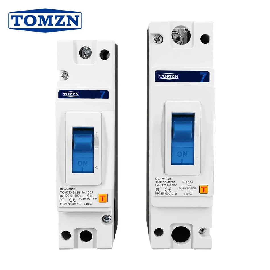 TOMZN 1P 500V DC MCCB Solar Molded Case Circuit Breaker Overload Protection B Curve for Solar Photovoltaic PV by InterCyprus Trading Ltd
