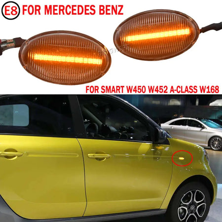 Blinker Dynamic LED Turn Signal Sequential Flashing Light For Mercedes Benz Smart 450 452 A-Class W168 Vito W639 W447 Citan 415 by InterCyprus Trading Ltd