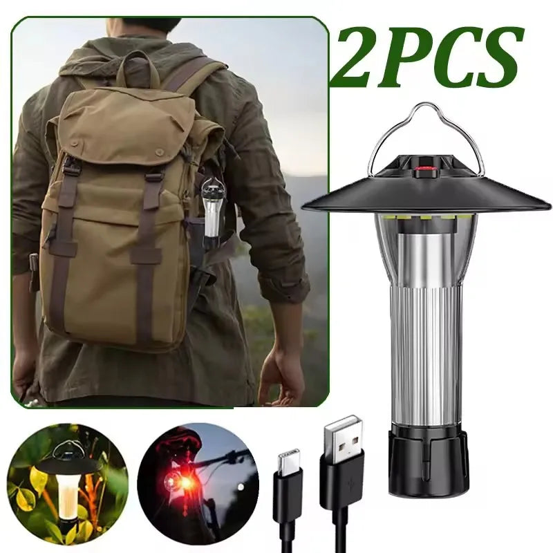 Outdoor Camping Lantern With Magnetic Base &ndash; Five Modes