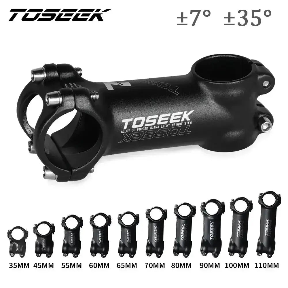 TOSEEK Bicycle Handlebar Stem 60/70/80/90/100mm MTB Stem 28.6mm 31.8mm Negative Power Mtb Lightweight Road Bike Table by InterCyprus Trading Ltd