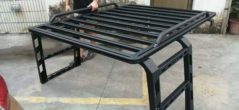 Jeep Wrangler JK Alumīnija Jumta Statīvs Platforma Luggage, Melns, Heavy Duty, Easy Install