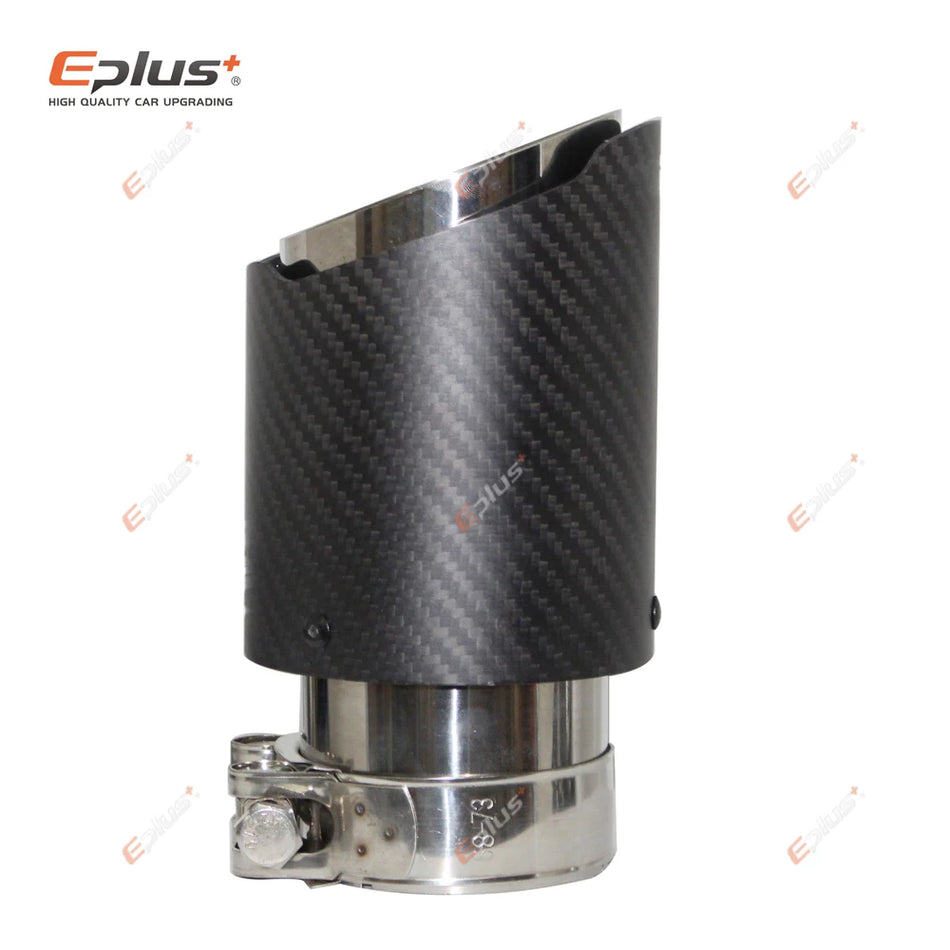 Матовый наконечник глушителя из углеродного волокна для универсальной выхлопной трубы, 51-77мм