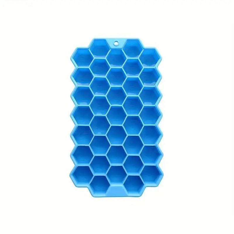 Silicone Ice Cube Trays &ndash; Eco-Friendly Honeycomb Design Blue