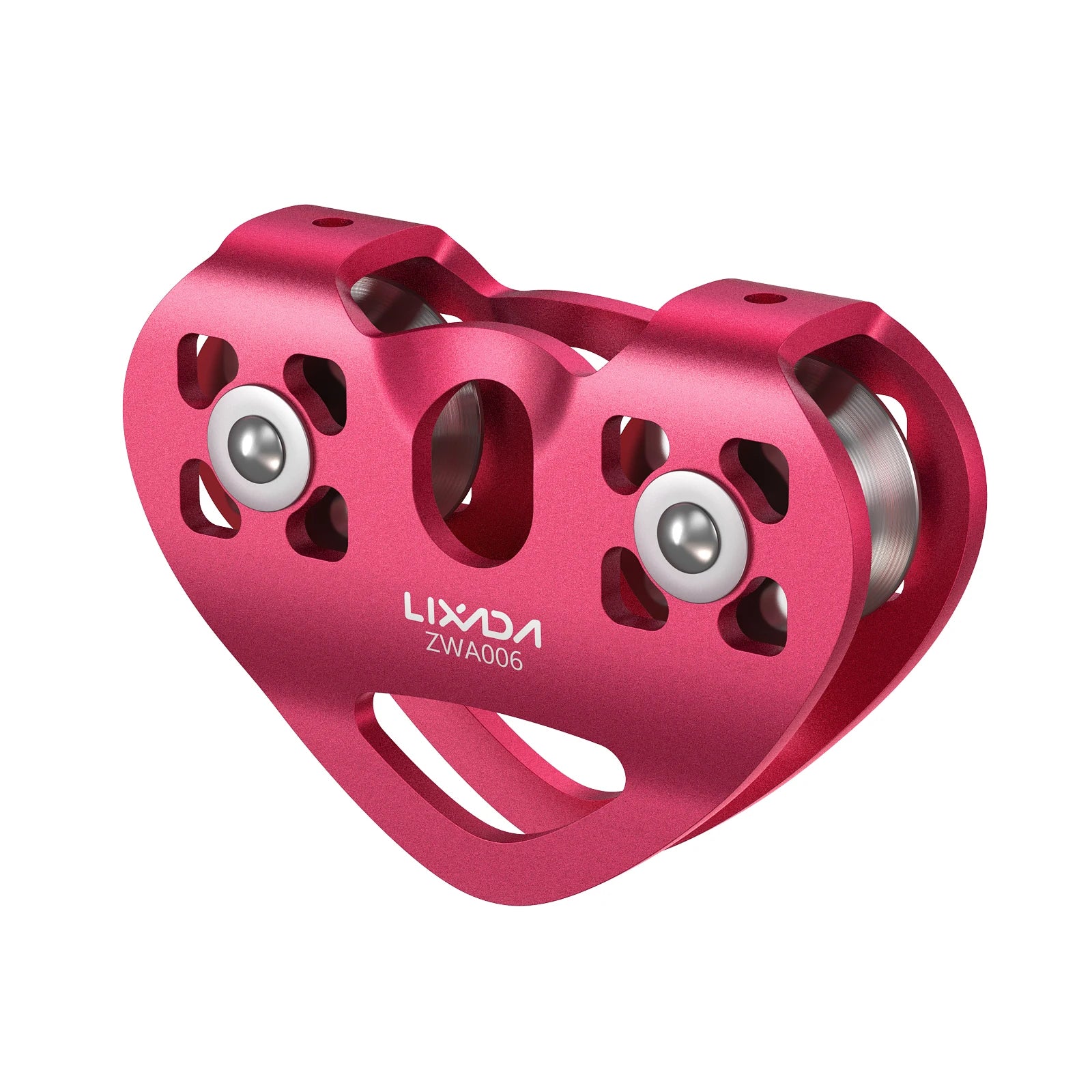 Lixada 30KN Climbing Pulley Aluminum Alloy - Fast Speed Burgundy
