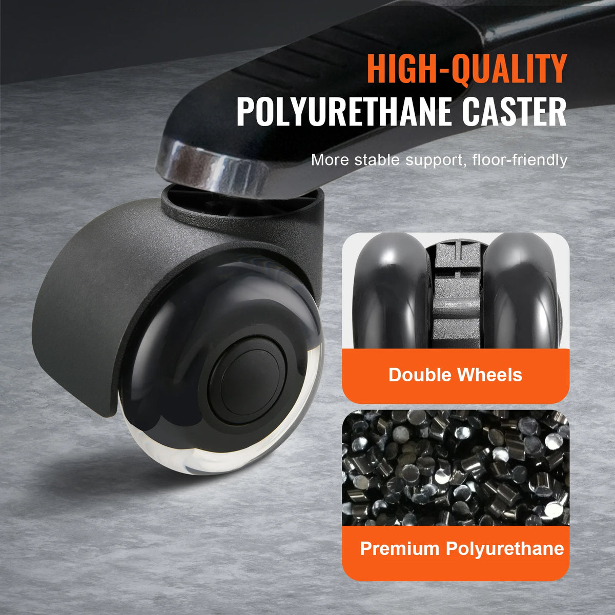 SucceBuy 2/3 Inch Chair Wheels 5 Pack &ndash; Floor Safe Caster