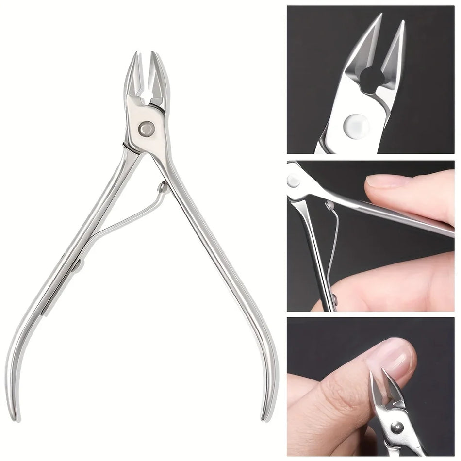 YIKOOLIN Cuticle Plier &ndash; Stainless Steel Nail Clippers Silvery
