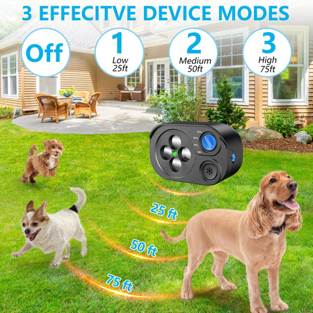 Ultrasonic Bark Control Device for Dogs &ndash; Three Modes