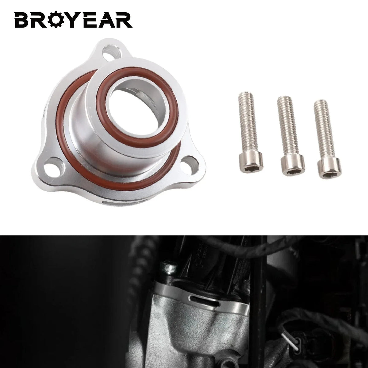 Diverter Valve Spacer Aluminum for Audi VW A3 8V A4 B9 Q5 TT Golf MK7 GTI R by InterCyprus Trading Ltd