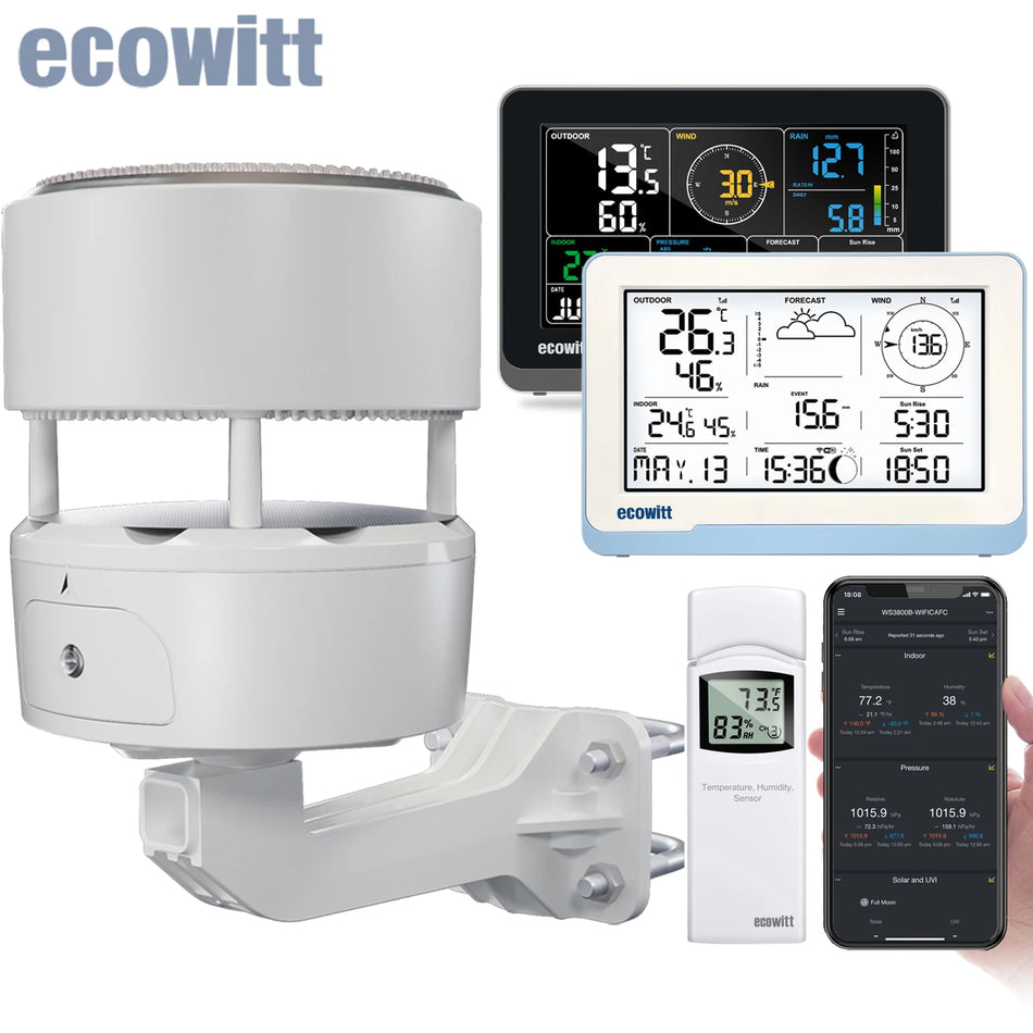 Ecowitt Essense3 Wireless Weather Station with 7.5'' Display - Complete Weather Monitoring System