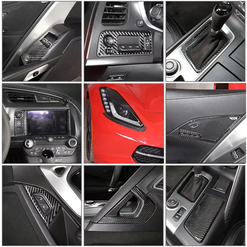 Soft Carbon Fiber Car Kit For Corvette C7 Z06 2014 2019